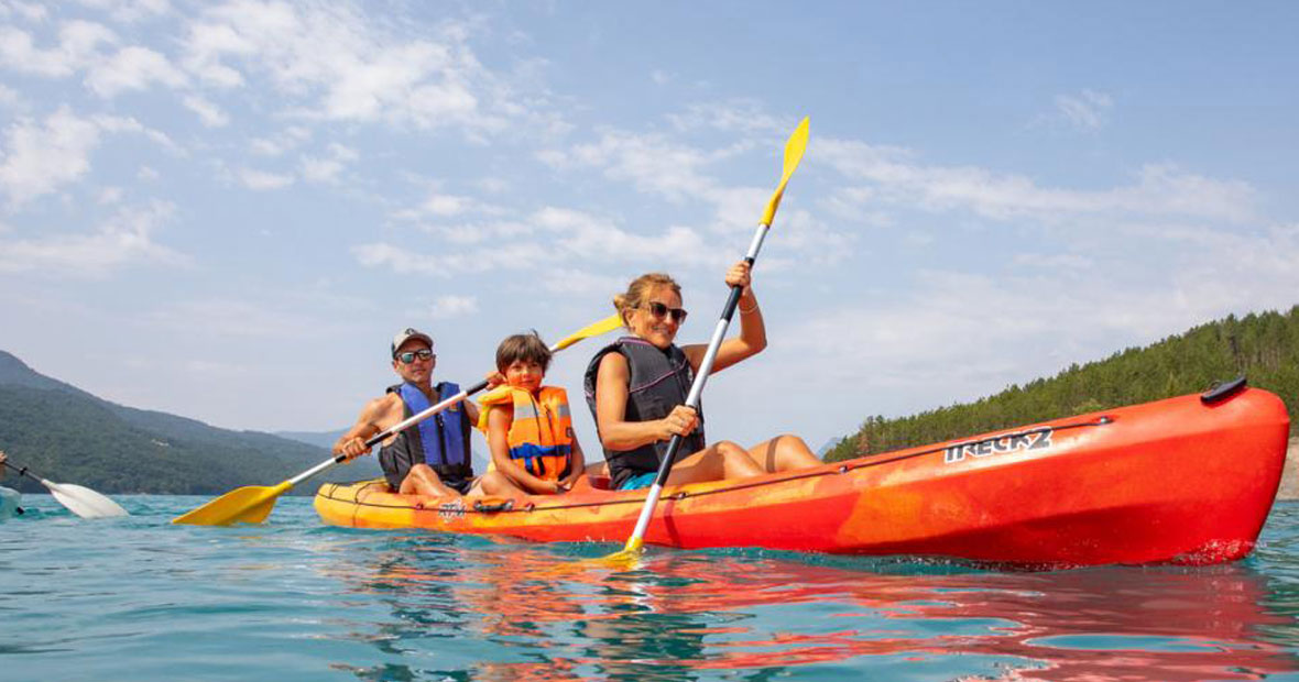 La location de canoë-kayak à Serre-Ponçon